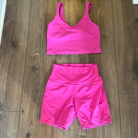 lululemon athletica Pants - Lululemon align set Align shorts 6” size 6 and align bra size 8